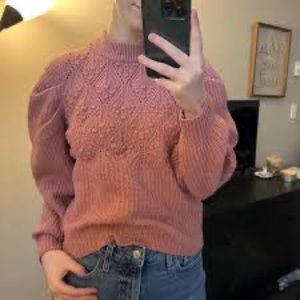 🎈Deep Pink Balloon Sleeve Sweater🎈